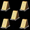 5pcs 24k arts et artisanat Gold plaqué une once amende 9999 Crédit magnétique Suisse Bullion avec différents nombres 6662203