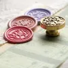 NIEUWE PLANT Design Stamp Seals Wax hoogwaardige koperen gravure afdichtingsmaat 2,5 cm kaarten enveloppen bruiloft uitnodigingen geschenkverpakking