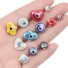 10pcs Handmade Ceramic Porcelain Evil Eye Beads Charm Loose Spacer Beads for Jewelry Making DIY Earring Bracelet Accessories