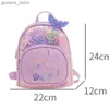 Mochilas Nome personalizado Backpack Kids Kindergarten Backpack com Mermaid Lanch Box School Books para o ensino fundamental do ensino fundamental Y240411