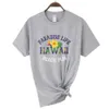 Summer Women Beach Fun T-shirt Modna druk Odzież na szyi Kobieta w stylu vintage TEE TEES Casual Streetwear