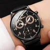 Montre-bracelets Business Luxury 2pcs Montres Set Men Men Casual Fashion Horloge Male STRAP MAUDE Quartz Wrist Man Black 2024 Relogio Reloj