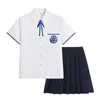 Japanska kvinnor JK Mini kjolar Hög midja Studenter Skoluniform Summer Pleated A-Line Mini Class Uniform Harajuku Preppy kjolar