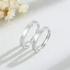 Shanmenghai Eath 999 fot silverpar ring med liten och unik design för män Kvinnor Luxury Instagram Storm Light Sparkling Par