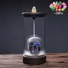 Artes e artesanato Cerâmica Artigo e vento de vento Backflow Skull Incense Burner Home Office Tea House Decore Cerâmica Incenso Fonte L49