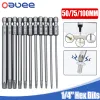 1/4 "Hex Head Allen Wrach Bohrbits Set Metric Allen Screwdriver Bits Long Magnety Tipp Sechskantschlüssel Schraubendreher -Sockel -Treiber Bit