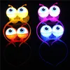 Alien Eyecy Bulping Led Hoop Hoop Lampeggiatura lampeggiante Halloween Crown Accendi Bande per capelli luminosi per feste di Natale Accessori per capelli