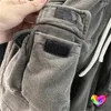 Herren Shorts 2024 Doppel 3D -Taschen Männer Frauen Kordelstring Multifunktionaler Vintage -Wash übergroße dicke Stoffhose
