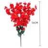 Fleurs décoratives Simulated Peach Blossom Branch Multistyles Short Red Home Party Decoration Artificiel