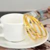 Braggletta 3pcs/set Gold Color Letre Bambini Golden Braccialetti di design semplice per gift di compleanno Accessori 24411