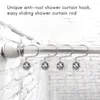 Rideaux de douche ABSF Curtain Hooks Anneaux Set de 12 décor Metal Rustproof pour salle de bain