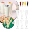 Disposable Cups Straws 6Pcs/Set Red Wine Glass Plastic Champagne Flutes Glasses Cocktail Goblet Bar Drink Wedding Party Supplies 150ml