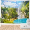 Tapisches de vacances Paysage Tapestry rétro Décorations européennes Natural Natural SEA Mountain Beach Dormitory Home Decor Ins for Balcony R0411