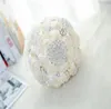 Bouquet de mariage de mariée blanche de Mariage Pearls Demaine d'honneur Bouquets de mariage artificiel Fleur Crystal Buque de Noiva 20208870404