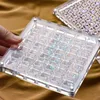Гразовые сетки для ногтей Акриловая буровая коробка прозрачная украшения для хранения магнитная крышка может быть сложено алмазом.
