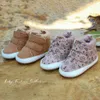 JLONG TODDLER mjuk anti-halk Sole Pu Warm Shoes Baby Boys High-Top Sneakers Nyfödda Crib First Walker 0-18 månader