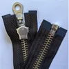 8 # 10 # 58 à 80 cm YKK Metal Zipper Oversize Single Open Open Gol White Copper Cuir Veste Veste de couture