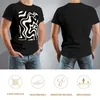 Retro Liquid Swirl Résumé Modèle en noir et amande T-shirt Blouse Sports Fan T-shirts T-shirt surdimensionné Men T-shirt