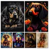 Kits completos Dachshund Diamond Pintura Cão Rhinestones Animais Picture Sale Mintes Mosaic Jóias Cruz Cross Cruz New 2023 Home Decor