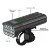 10000 mAh Bike Bicycle Light USB LED Oplaadbare Set bergcyclus vooraan Hoogtepunt 12*LED -koplamplamp zaklamp