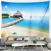 Starfish Tapestries Beach Tapestry Sea Wave Aesthetic Room Decor Ocean Landscape Wall Tapestries for Bedroom Home Living Room Decorations R0411