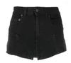 Pantalones cortos de mujer contraste color mosaico tendencia de mezclilla tendencia a la cintura alta jeans cortos 2024 verano 11xx3039