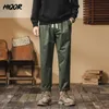 Hiqor en pantalones pantalon cargo pour hommes Pantalon d'automne printemps Homme Solide vintage Baggy Cargo Pantal