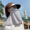 Bérets Masque solaire en soie à capuche à capuche Houte à une épreuve 3D Brim Brim Bouer Hair Hair Protection du soleil