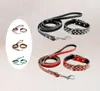 Dog Collars Leashes Padded Leather Studded Spiked Collar Leash Set For S M L Dogs5808434