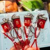 Popular Blood Pack Key Chains Keys Bag Creative Cool A B O Ab Sick Plasma Pack Car Bag Pendant Decorati Ring Birthday Party Gift