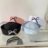 Bérets Femmes Sweet Bowknot Imprimé Hat DOMEd JK Uniforme Teen Girls Casual Breathable Role Play Headwear Po Accessoires