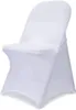 Couvre la chaise de mariage Couvre la gamme d'étirement en spandex pour le restaurant Banquet Hotel Dining Party Universal Chair Cover White Chair Cove