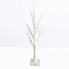 Flores decorativas 24 LEDS Lâmpada de bétula branca Twig Tree Lights Luzes noturnas para o quarto da sala (USB)