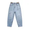 Dames jeans S-4XL oversized 2024 hoge taille slanke denim broek Casual losse verstelbare gewas harembroek