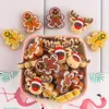KOVICT 10PCS NIEUWE SILICONE KRAPEN MINI REINDER Gingerbread Fire Food Grade hanger Diy ketting armbanden sieraden accessoires