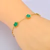 Bracelets de charme Fashion en acier inoxydable Blanc Black Green Shell Fleur pour les femmes Real Gold Chain Bijoux B23071