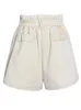 BPN Casual Patchwork Belts Shorts für Frauen hohe Taille Solid Lose Wide Lege Short Hosen weibliche Modekleidung 240411