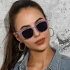 Lunettes de soleil Fashion Vintage Square pour femmes Designer Brand Designer Mirror Sun Glasses rétro Femme Femme Zonnebril Dames UV400