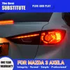 Accesorios de automóviles Lámpara trasera Flatinera FRENA RESIVA LUCES DE ESTACIMIENTO DE ESTACIMIENTO PARA MAZDA 3 AXELA Luz trasera de LED 14-18 luces traseras