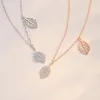 Chains Leaves 925 Silver Necklace Women Light Luxury Special Design Premium Pendant Casual Delicate Charm Forest Girls Gift