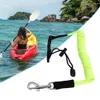 Corde paddle étirée avec crochet de sécurité réglable réutilisable Réutilisable Paddle Surf Bungee Keeper Coiled Lanyard for Kayak