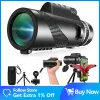 Lens Apexel 80X100 Telescope Monocular Bak4 Prism Lens Akıllı Telefon Adaptörü ile Avlanma Kampı Gezi Teleskopu