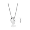 Pendant Necklaces Long Necklace Round Stainless Steel Disc For Women Men Hiphop Female Jewelry Collar Friendship