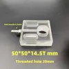 ワイヤーカットパーツアクリルウォーターパネル50*50*12t mm 60*60mmn冷却プレートEDMワイヤカッティングマシン用