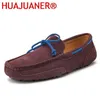 Chaussures décontractées Men Locs mocassins doux Mocasins Été automne véritable cuir vache en daim appartements manche en conduisant des hommes de la mode