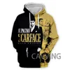 Vendre à chaud 3D Digital imprimé Scarface Face Evil Star Mens et Sweat à capuche pour femmes