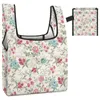 Sacchetti impermeabili pieghevoli pieghevole borsetta per alimenti colorati sacche di stampa floreale per prodotti per il tempo libero riutilizzabile