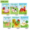 Party Decoration 12pcs Cartoon Farm Animal Graffiti Painting Book DIY Coloring Picture Baby Shower Birthday Decor Drawing Notebook