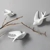 Moderne creatieve minimalistische Europese stijl Room woonkamer Hotel achtergrond Wall Soft Ceramic Wall Ornaments 3D Bird Decoration