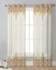 Bohemia Retro Modèle de chambre à coucher ethnique Organza Voile Curtain Window Traitement Drapes en tulle rideaux pour les rideaux transparents du salon